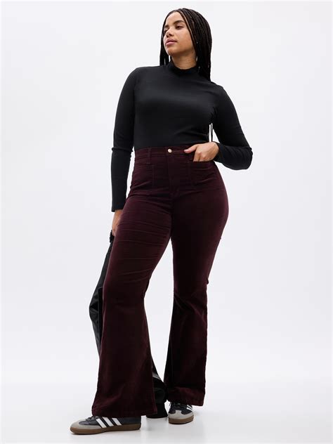 High Rise Velvet '70s Flare Pants | Gap