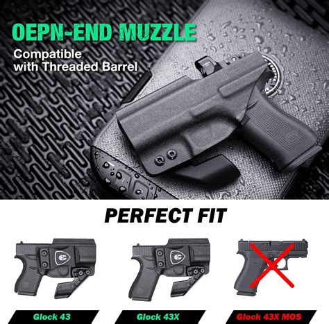 Buy IWB Kydex Holster, Optic Cut & Claw: Glock 17/19, Glock 43/43X(No ...