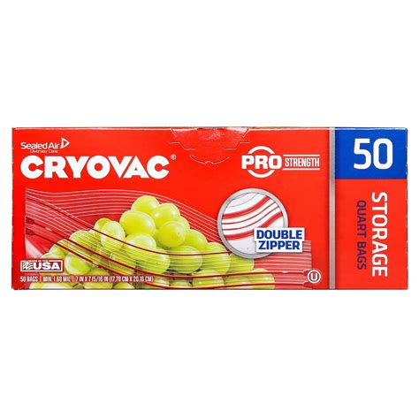 Buy Diversey-100946911 CRYOVAC Resealable Double Zipper Quart Storage ...