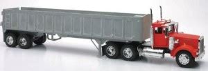New-Ray Die-Cast Truck Replica - Kenworth W900 Frameless Dump Truck, 1: ...