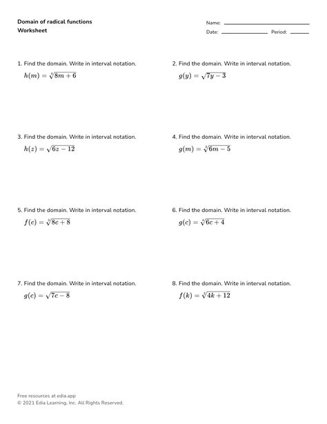Find the Domain of a Radical Function 的图像结果