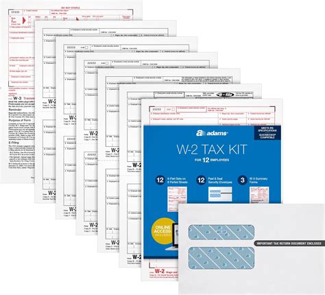 Adams W2 Tax Kit 2022 for 12 Employees - Laser India | Ubuy