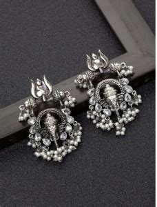 Flipkart.com - Buy fashion fx Fashion fx German silver Oxidised Drop ...