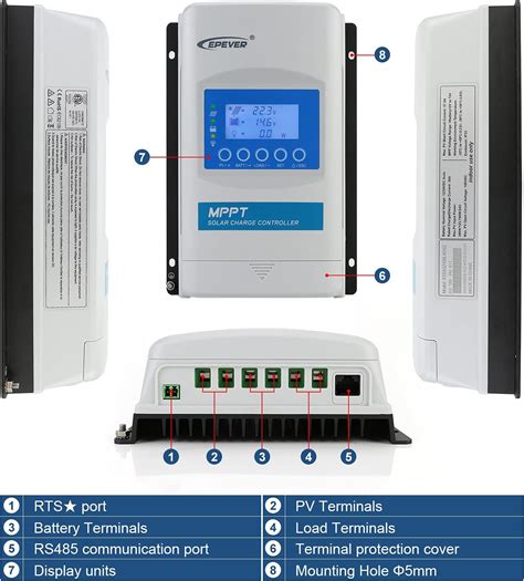 Buy EPEVER MPPT Charge Controller 30A 12V 24V auto Solar Controller ...