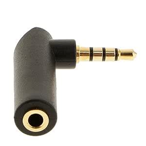 LOOM TREE® Adapter 3.5mm Male to Female Jack Right Angled 4 Pole ...