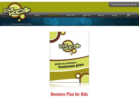 Business Plan Template for Kids 的图像结果