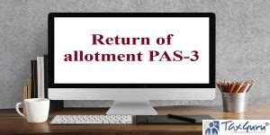 Return of allotment PAS-3