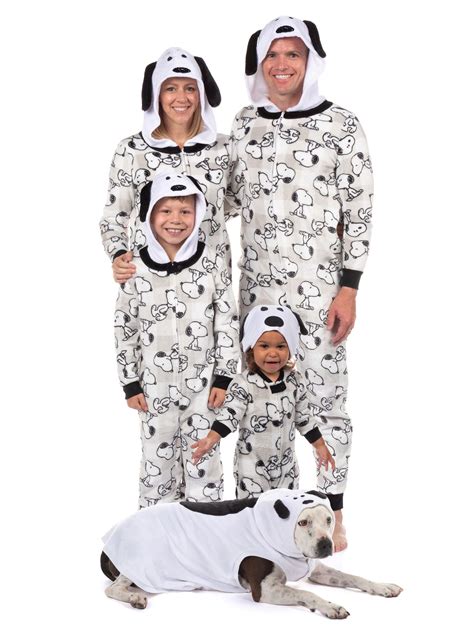 Peanuts Women's Matching Family Pajamas Snoopy Union Suit with Hood ...