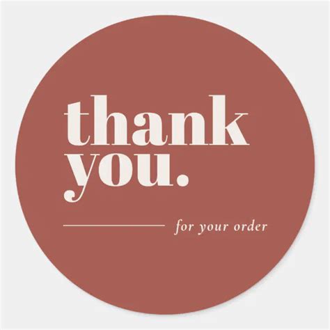 Minimalist Business Customer Thank You Stickers | Zazzle