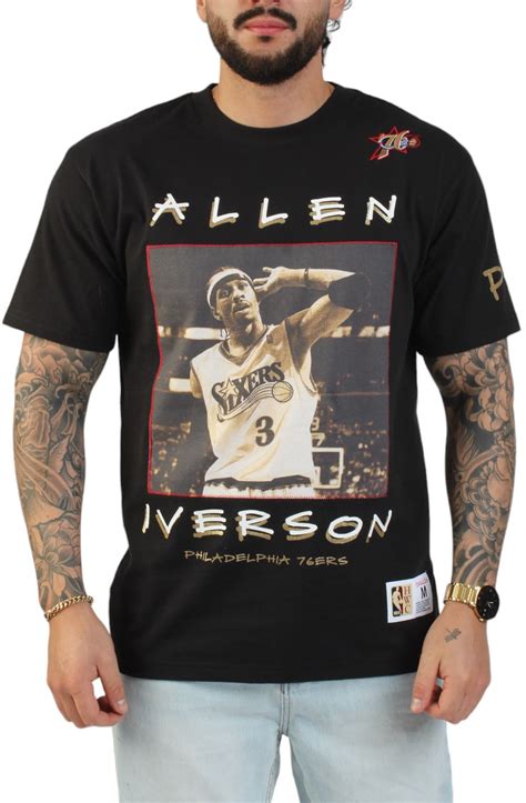 MITCHELL AND NESS Allen Iverson T-Shirt TCRW6611-P76YYAIVBLCK - Shiekh