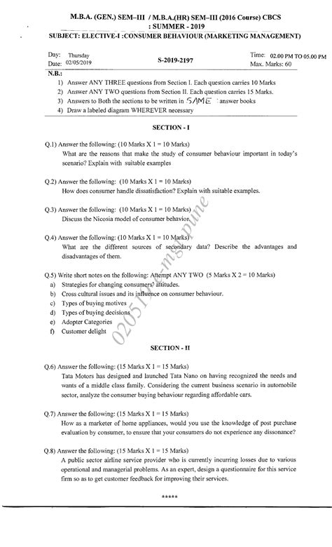 Marketing Management - I Consumer Behaviour (C) - masters mba - 020519 ...