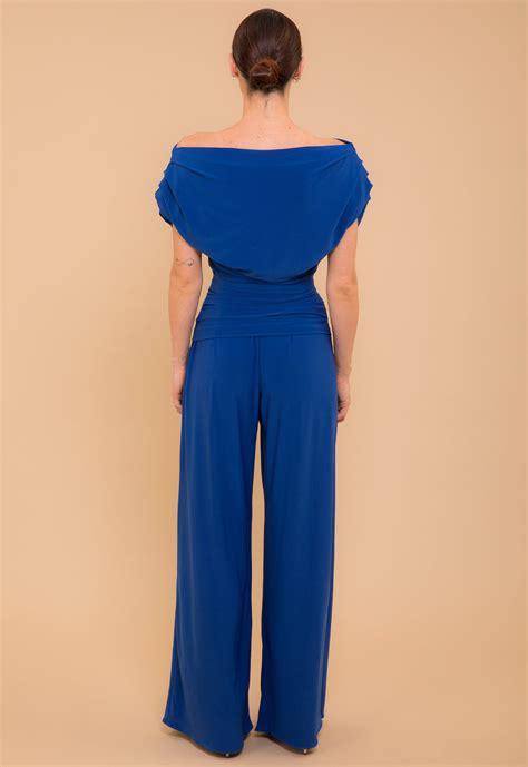Atom Label Cobalt Blue Carbon Jumpsuit