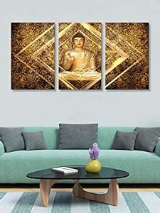 999STORE printed Golden Buddha Golden Wall Art buddha wall painting ...