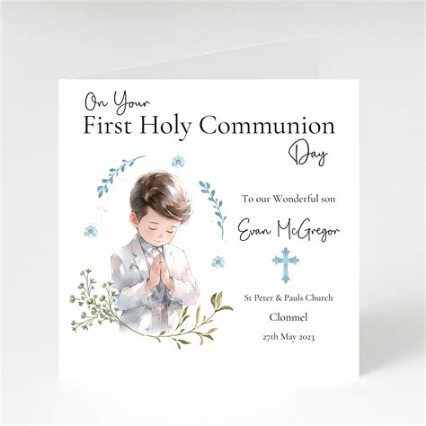 Homemade First Communion Cards