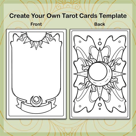 Make Your Own Tarot Cards | Printable Tarot Card Template | Mini Blank ...