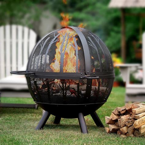 Amazon.com : Fissfire 35 Inch Fire Pit Sphere, Outdoor Wood Burning ...