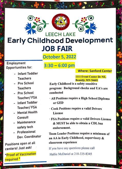 Early Childhood Job Fair - Leech Lake News