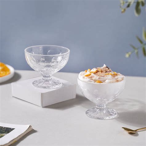 Dotty Glass Ice Cream Bowl Set of 2 Online - Premium Dessert Glass ...