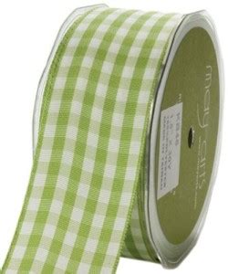 May Arts 3/8-Inch Wide Ribbon, Light Green Check - 3/8-Inch Wide Ribbon ...