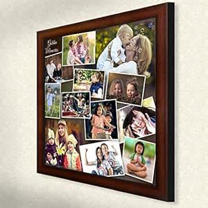 AJANTA ROYAL Personalized Synthetic Wood Wall Rectangle/Square Photo ...