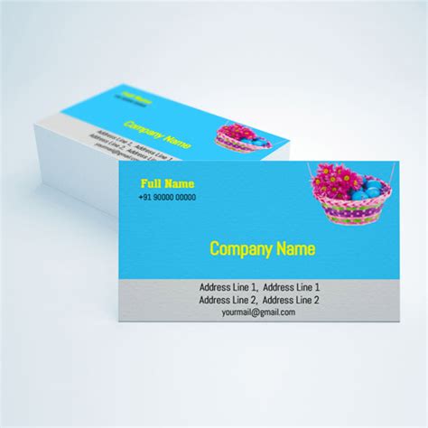 Very simply designed visiting card for flower shop with simple flower ...