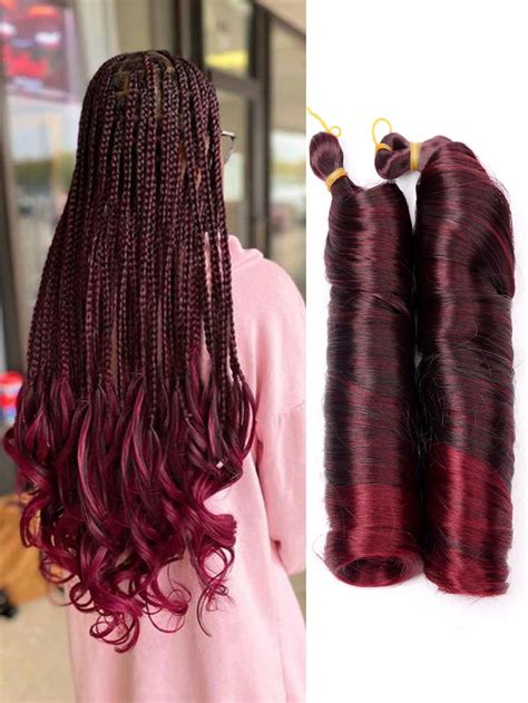 2 Pcs Synthetic Spiral Curls Braiding Hair Loose Wave Crochet Hair ...