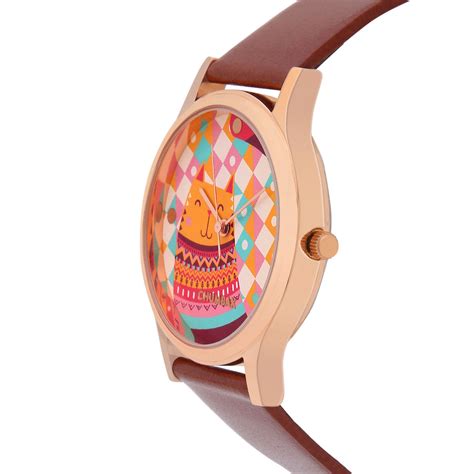 Buy Chumbak Aztec Cats Wrist Watch Online