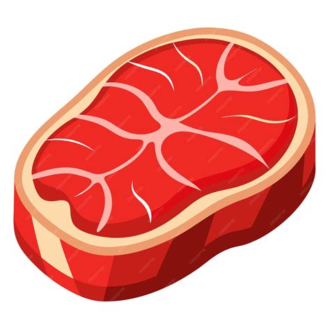 Raw steak clipart vector art and illustration | Premium AI-generated vector