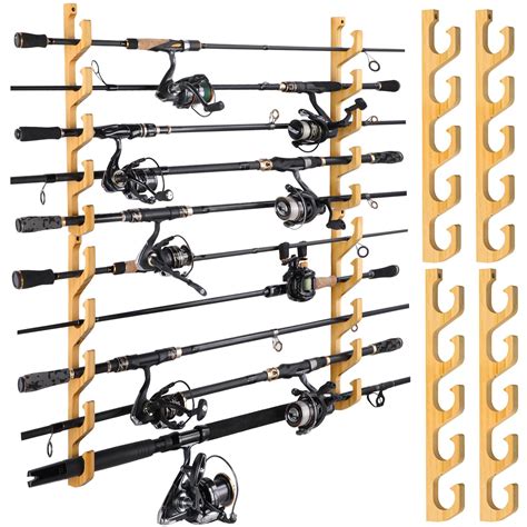 PLUSINNO WH5 Horizontal Fishing Rod/Pole Holders for Garage, Wall or ...