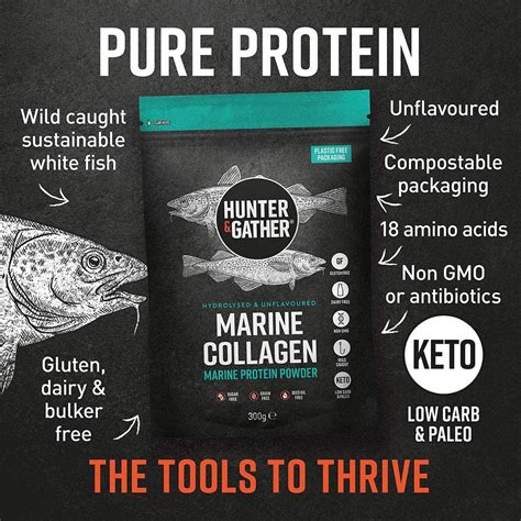 Collagen Powder - Wild Caught Hydrolysed Marine Collagen Peptides ...