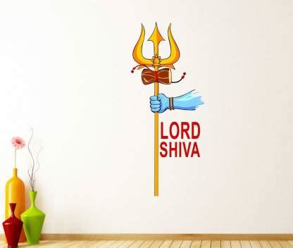 Thirteen Eleven 95 cm Lord Shiva Self Adhesive Sticker Price in India ...