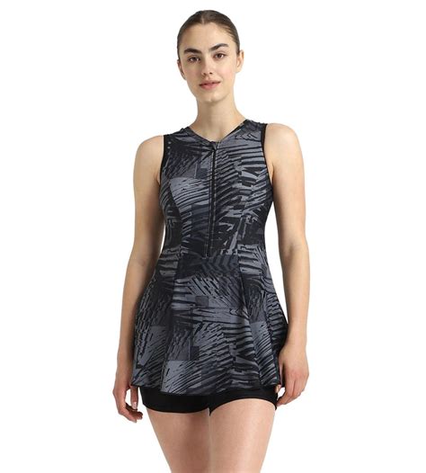 Buy Speedo Women's Endurance10 Printed Closedback Swimdress With Boyleg ...