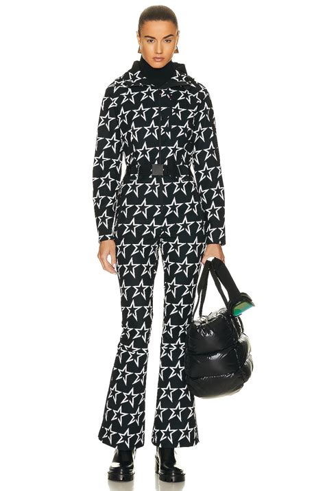 Perfect Moment Star Suit Jumpsuit in Black & Snow White | FWRD