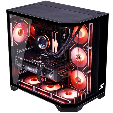 Gabinete Gamer SuperFrame Cristal, Mid Tower, Vidro Temperado, ATX, Com 4 Fans ARGB, Preto, SF ...