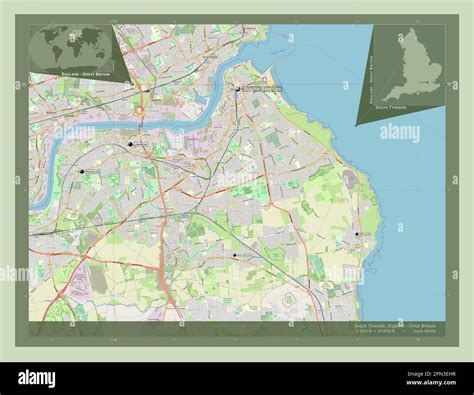 South Tyneside, county of England - Great Britain. Open Street Map ...