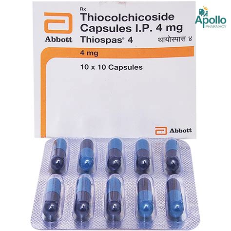 Thiospas 4 Capsule 10's Price, Uses, Side Effects, Composition - Apollo ...