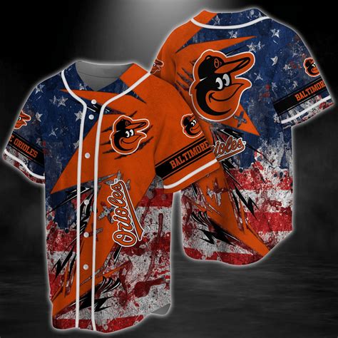 167 Baltimore Orioles Mlb Baseball Jersey Shirt Us Flag - Hearthtops Store