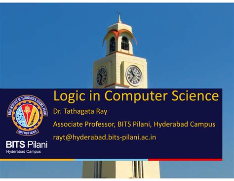 Propositional Logic 21 Sep 2022 - BITS Pilani Hyderabad Campus Logic in ...