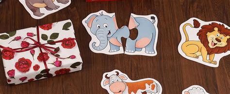 Buy Frank Animals Puzzles - A Set of 6 Two-Piece Shaped Jigsaw Puzzle ...