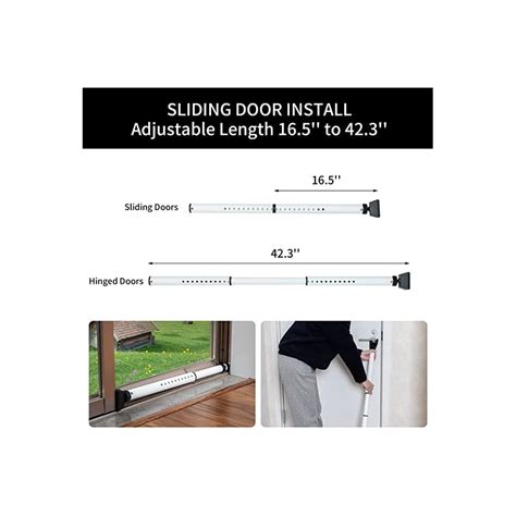 Buy HonesaLoc 2-in-1 Door Security Bar & Sliding Patio（2pcs） 28″ Door ...