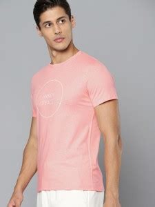HRX by Hrithik Roshan Typography Men Round Neck Pink T-Shirt - Buy HRX ...