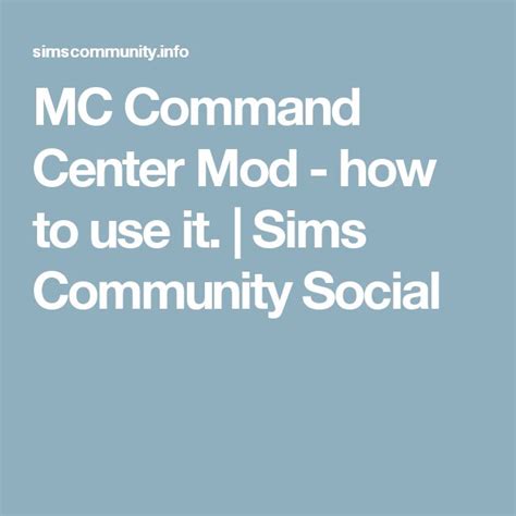 Image result for Sims Mod Command Center
