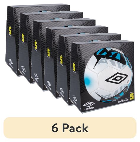 (6 pack) Umbro Neo Size 5 Soccer Ball for Kids 13 Years and Up, Blue ...