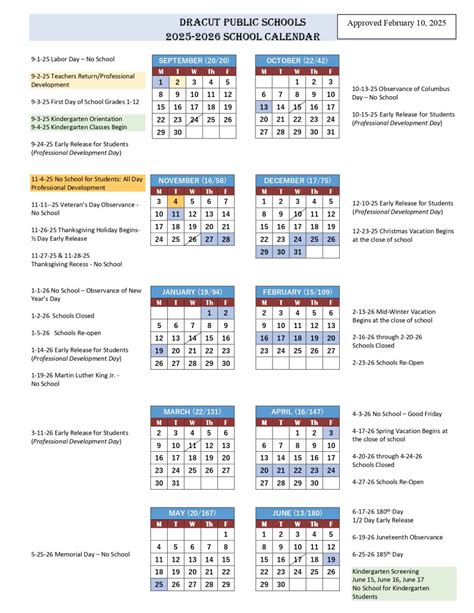 Dracut Public Schools MA Calendar 25-26 Revised [PDF] - EduCounty