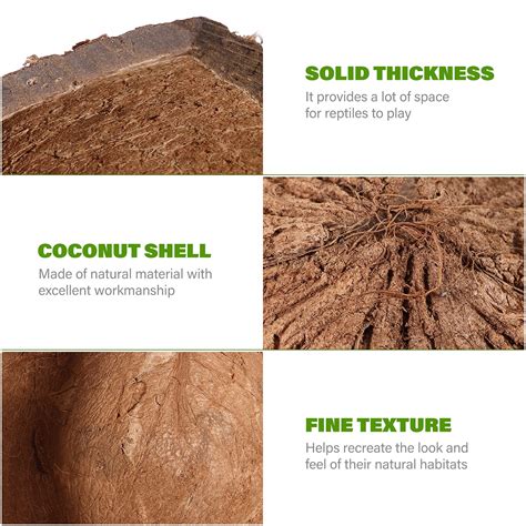 POPETPOP 2Pcs Hermit Crab Climbing Toys - Coconut Shell Natural Hut ...