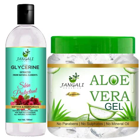 Pure Jangali Organics Aloe Vera Gel For Face, with Pure Aloe Vera ...