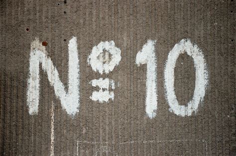 Large N and number 10 in white | Large number sign with a ca… | Flickr