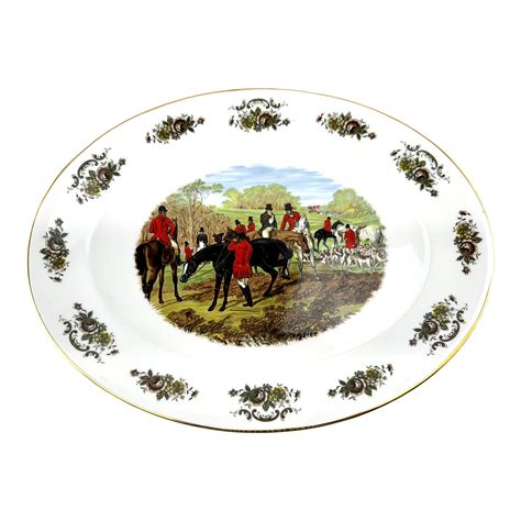 Vintage Shelton England "The Hunt" Serving Platter | Chairish