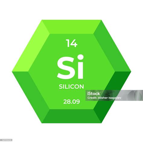 Silicon Is Chemical Element Number 14 Of The Metalloid Group Stock ...