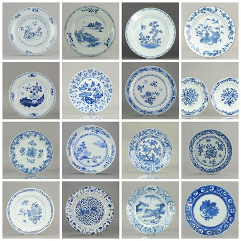 Pair of Chinese Blue and White Porcelain Plaques at 1stDibs